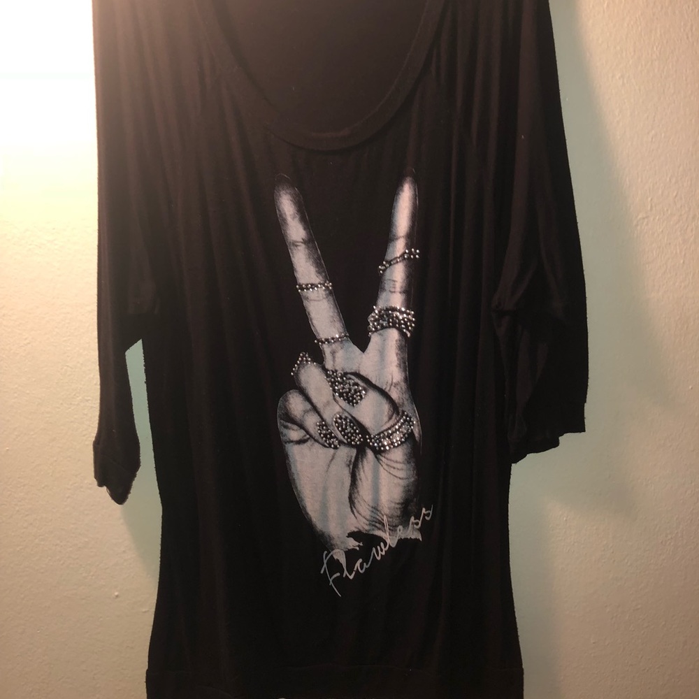 Black top with rhinestones